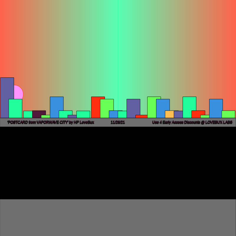 Vaporwave CITY: "Seek the Black Sun" #23 static token preview