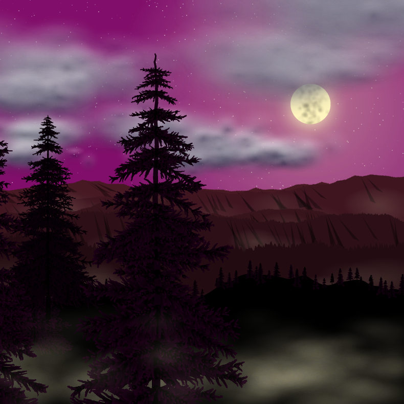 Moonlit Mountains #14 static token preview