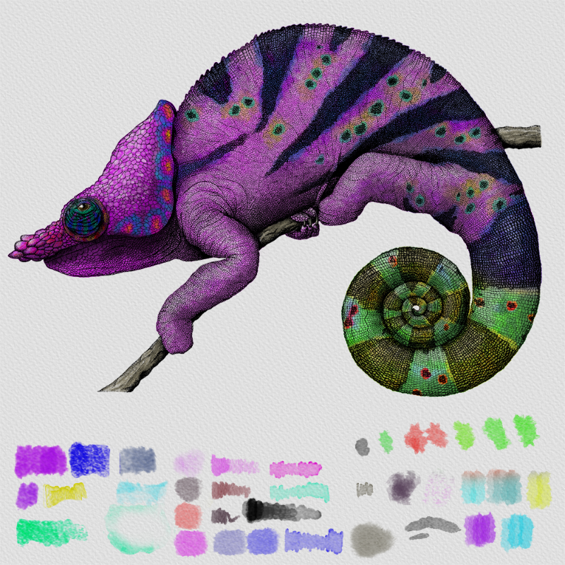 Colorful Cameleon #14 static token preview