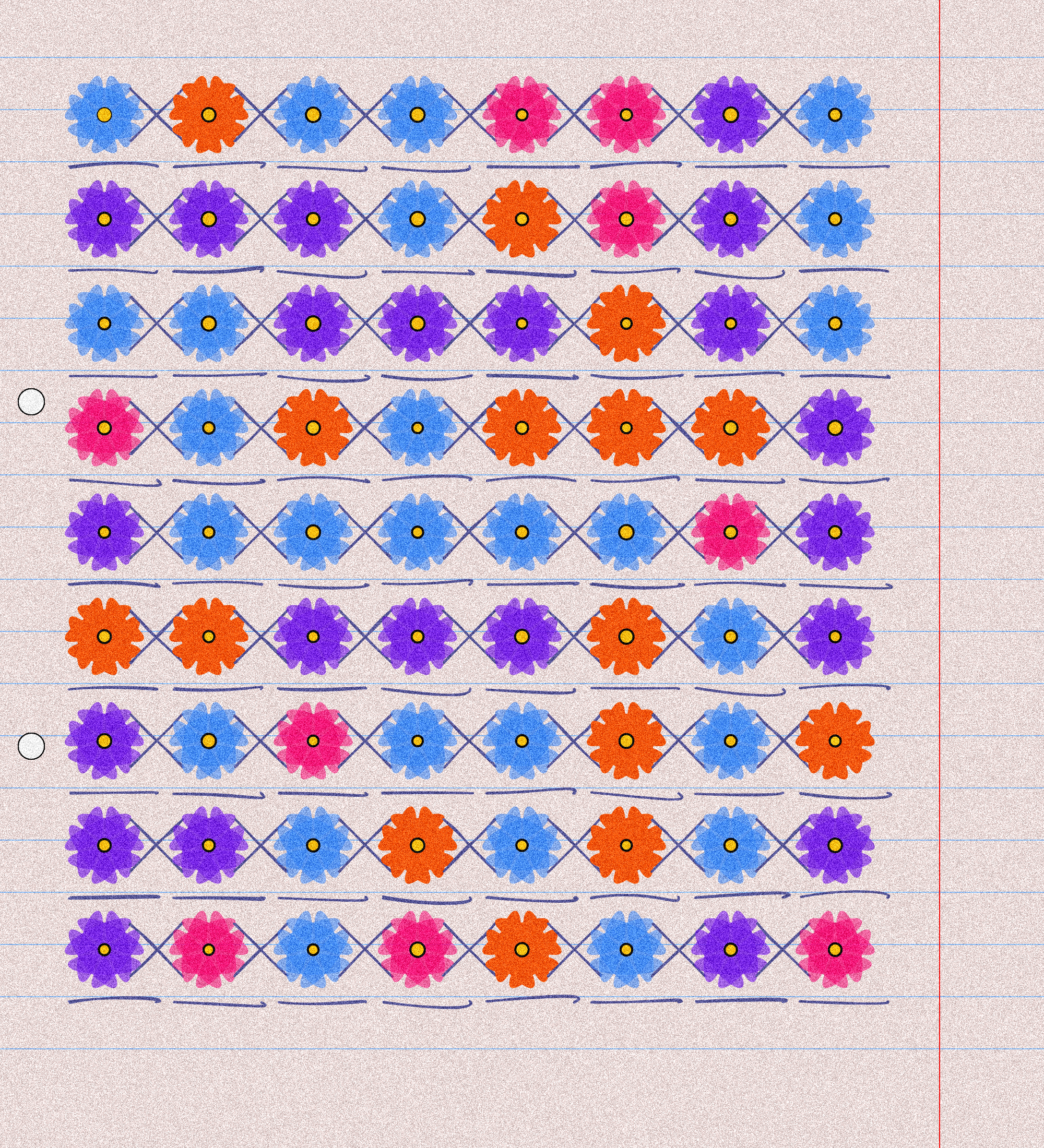 sketchbook page 10: first flowers #1 static token preview