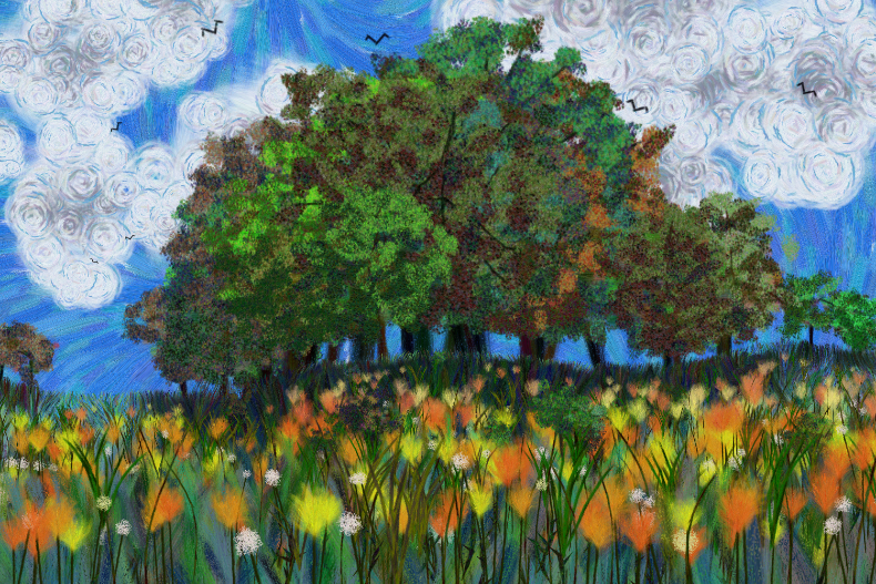 Flowers and Sky #12 static token preview