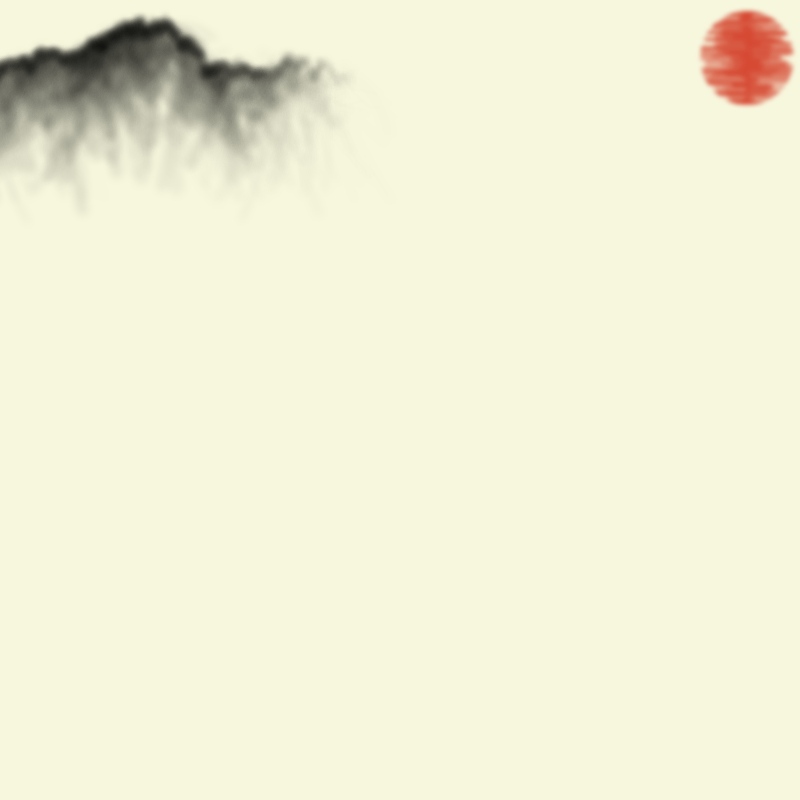 Sumi-E Mountains & Bamboo #10 static token preview