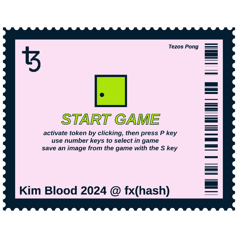 Tezos Pong #7 static token preview