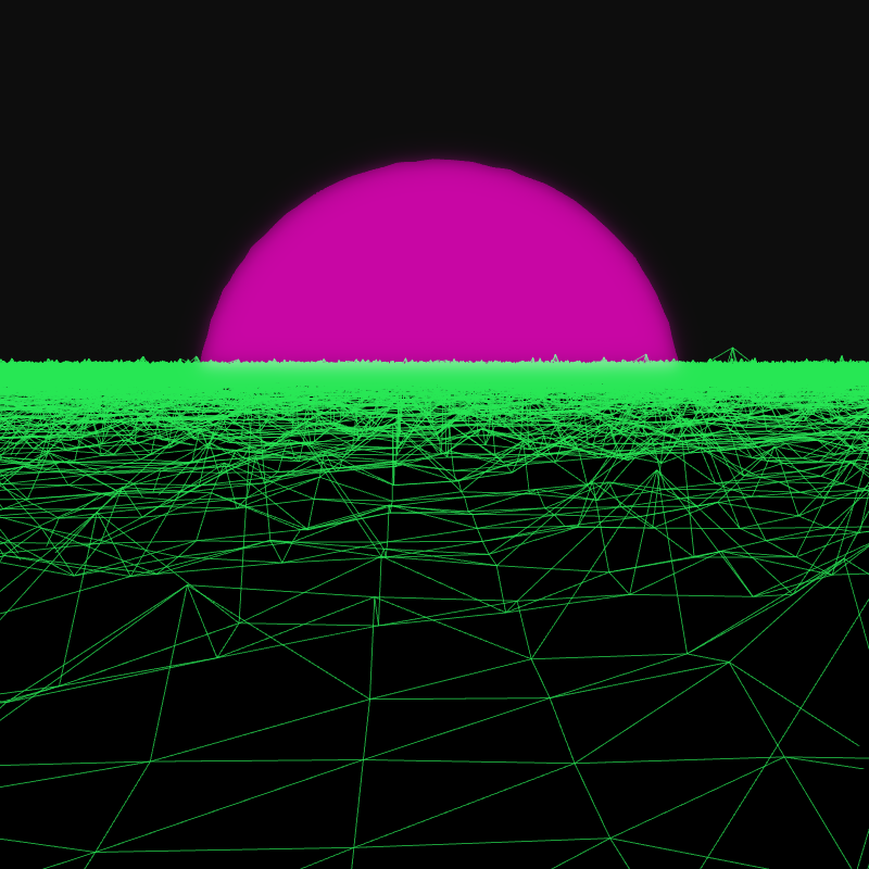 Generative Retrowave Field #10 static token preview