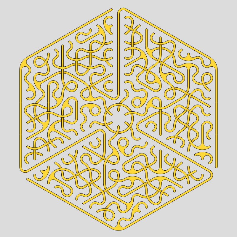 Truchet Threefold Symmetry #16 static token preview
