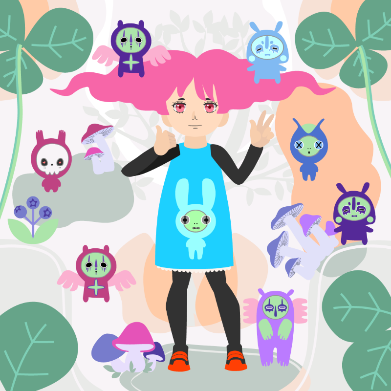 The Girl and the Magic Forest Spirits #4 static token preview