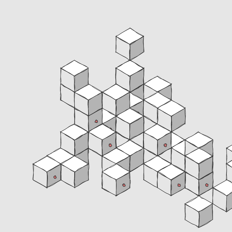 Hand drawn Voxels #4 static token preview