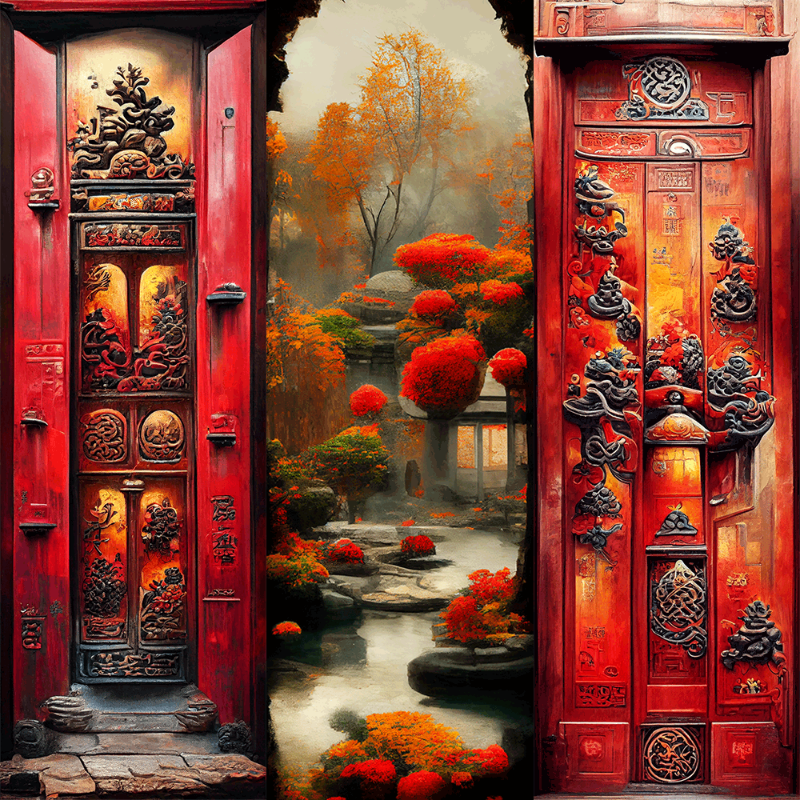 AI Chinese Garden #5 static token preview