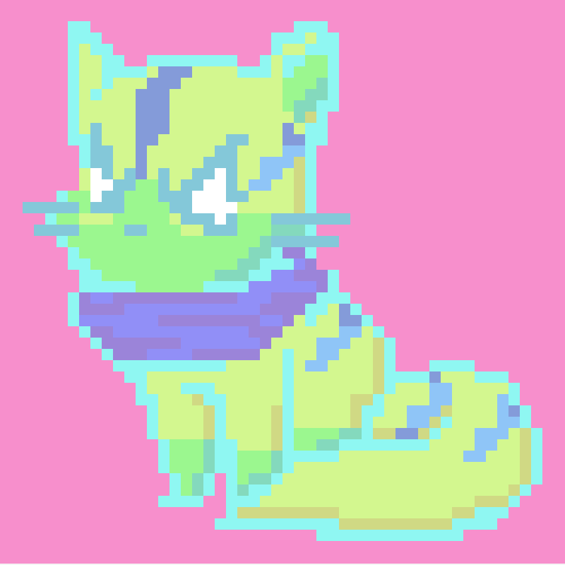 Pastel Pixel Kittens #2 static token preview