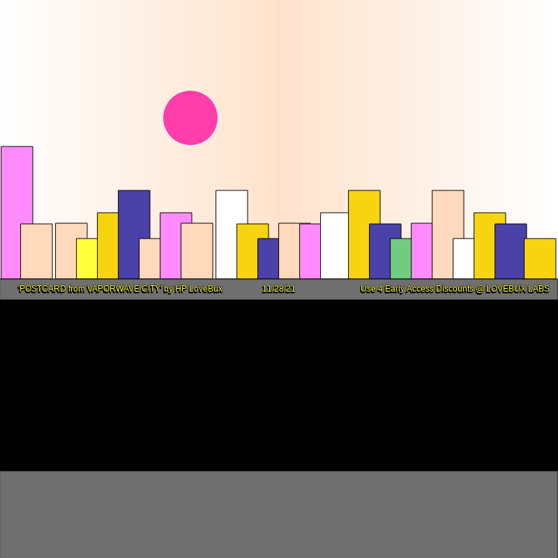 Vaporwave CITY: "Seek the Black Sun" #4 static token preview