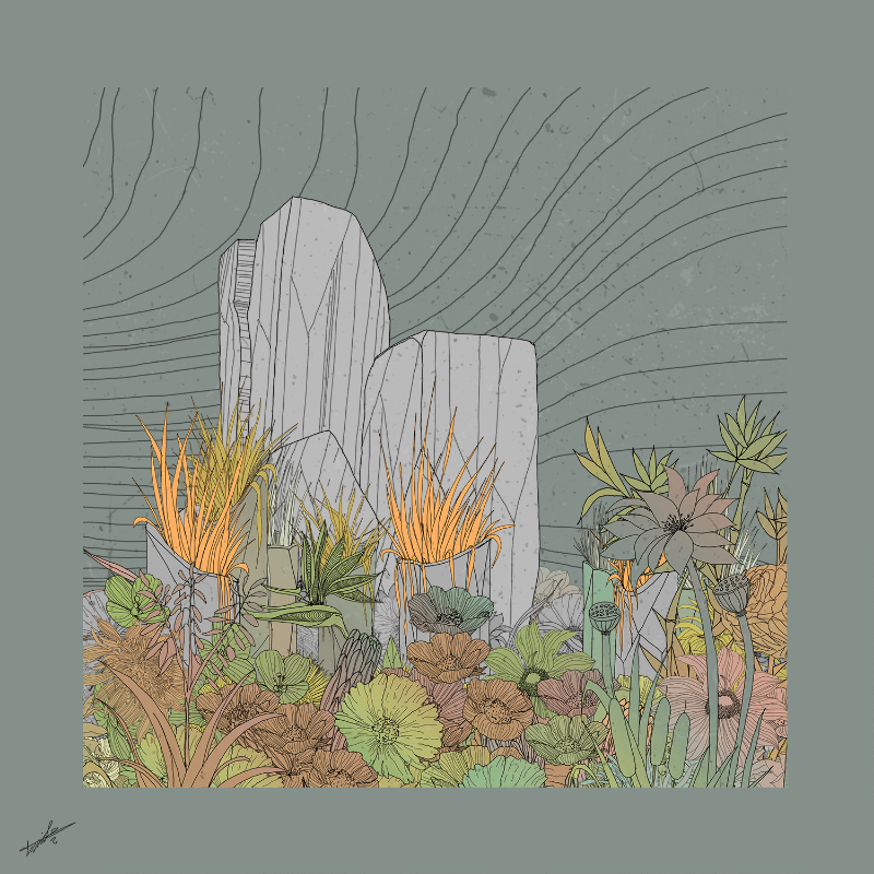 Garden of Lines #Rocks_Blooms #28 static token preview