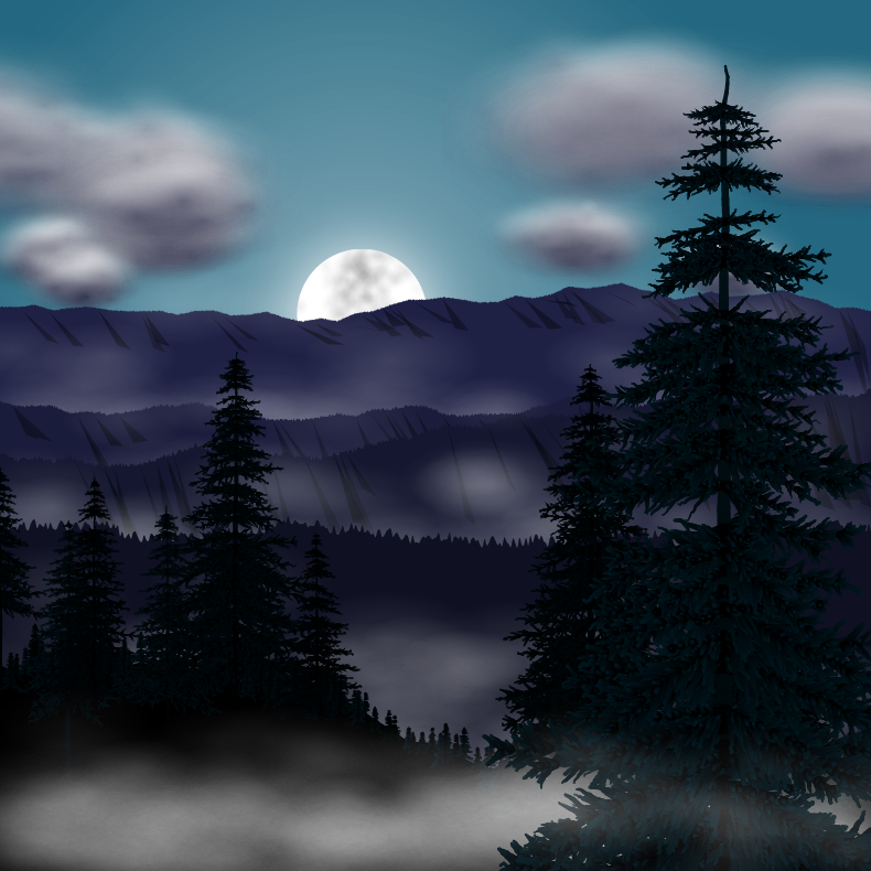 Moonlit Mountains #12 static token preview
