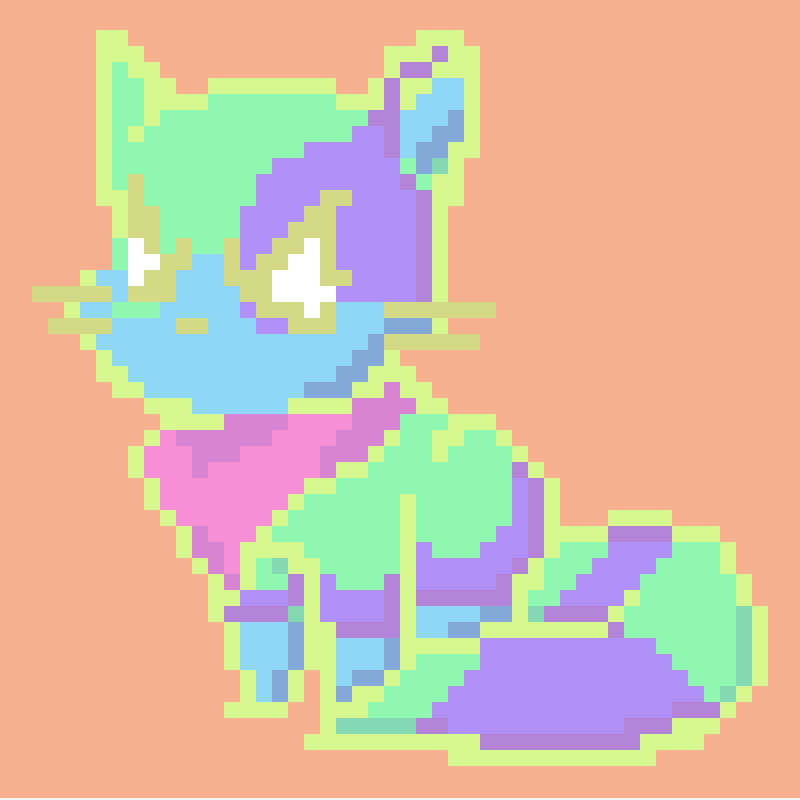 Pastel Pixel Kittens #3 static token preview