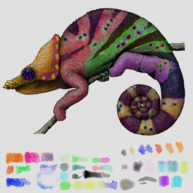 Colorful Cameleon #18 static token preview