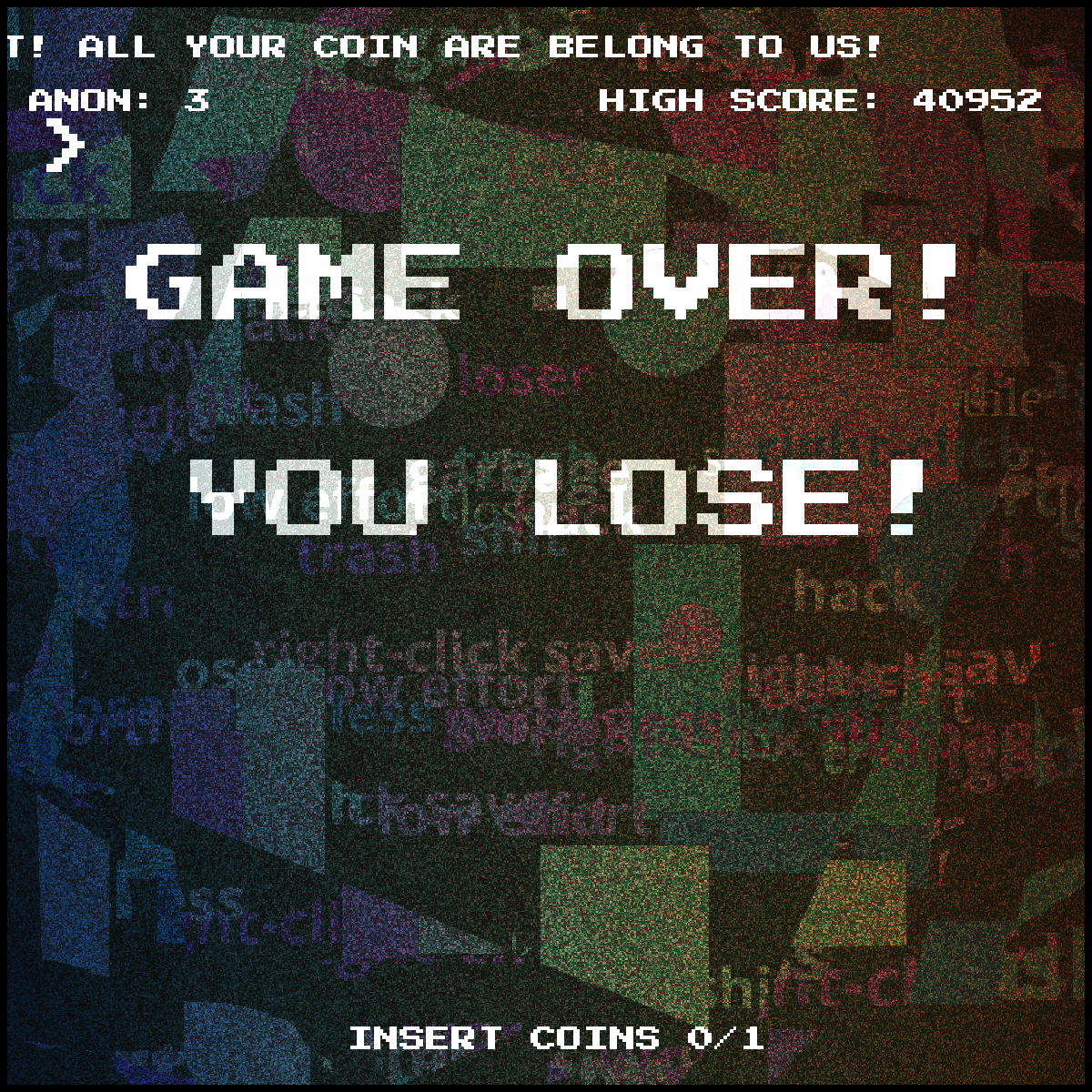 GAME OVER! #5 static token preview