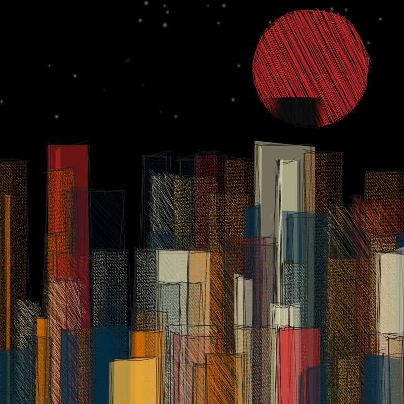 hastily-drawn cityscape sketch #4 static token preview