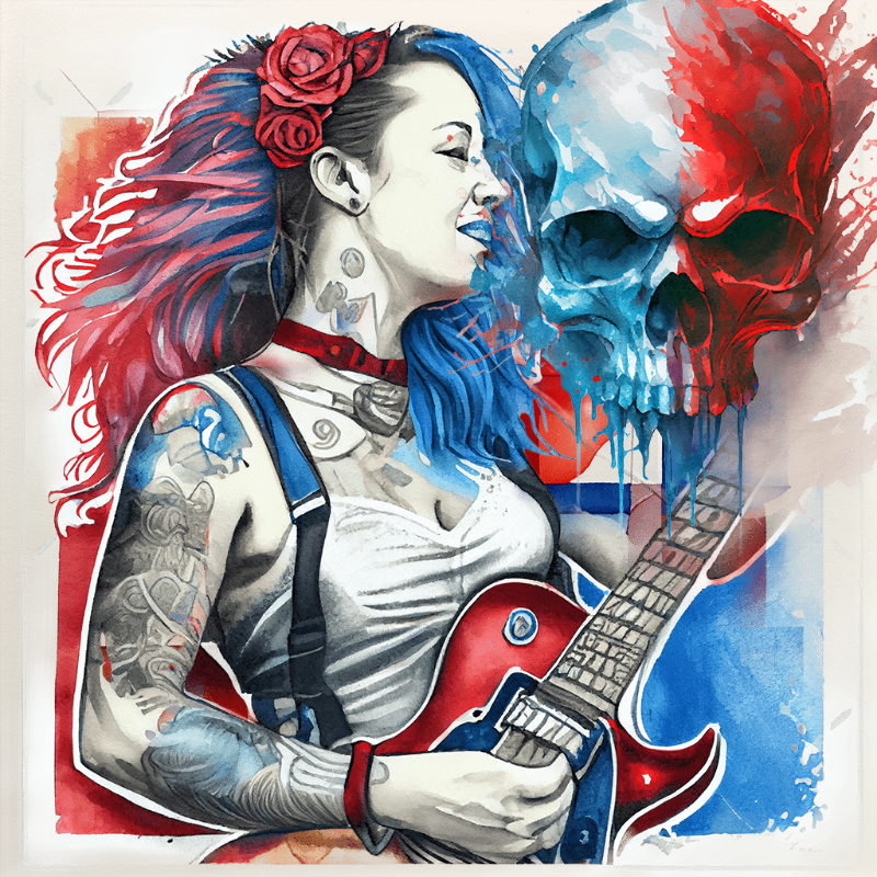 Hard Rock Girl 1 #4 static token preview