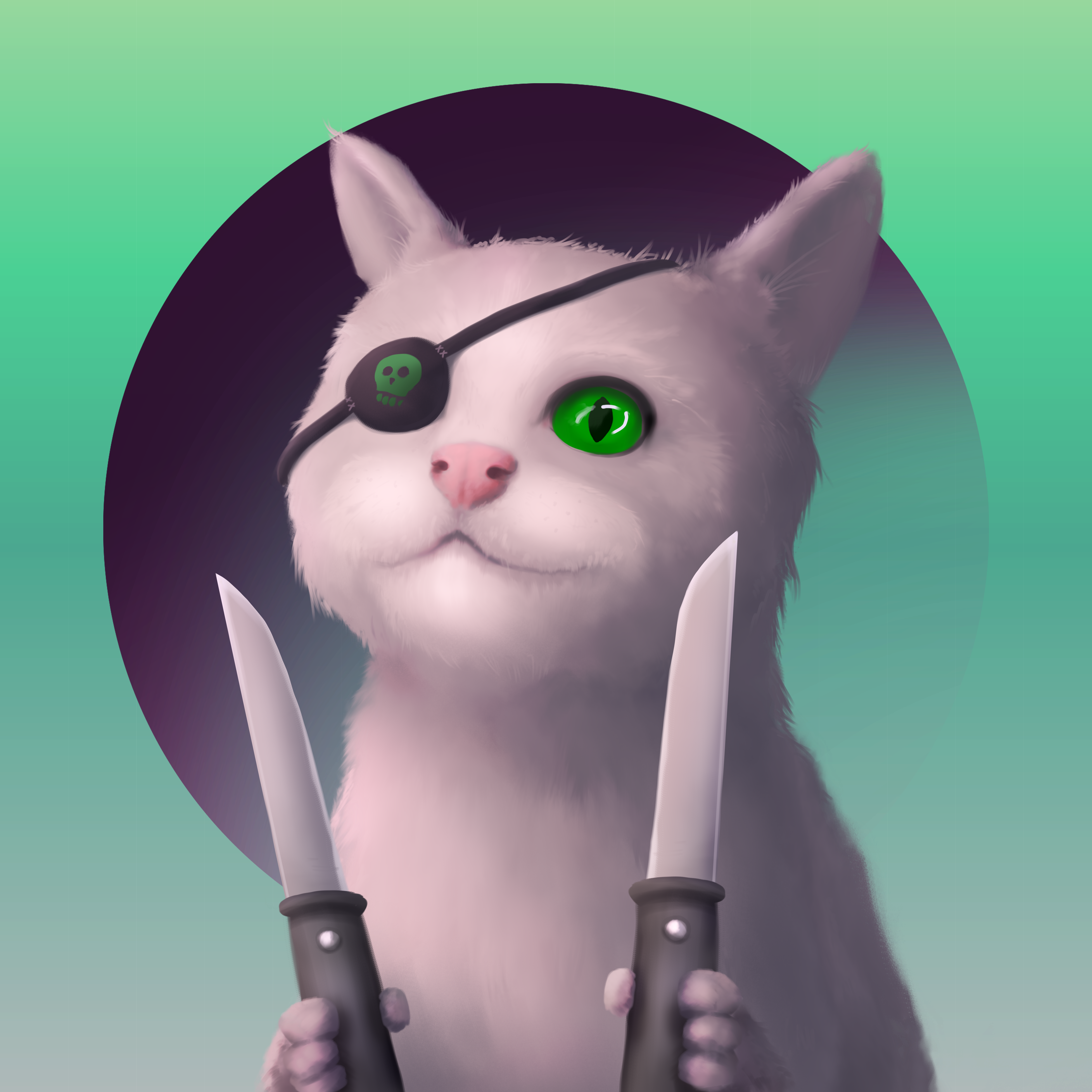 Crazy cat #7 static token preview