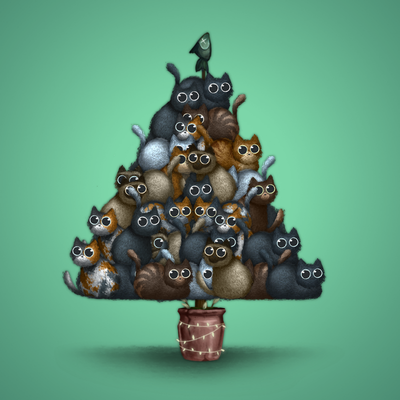 Fluffy Christmas Tree #5 static token preview