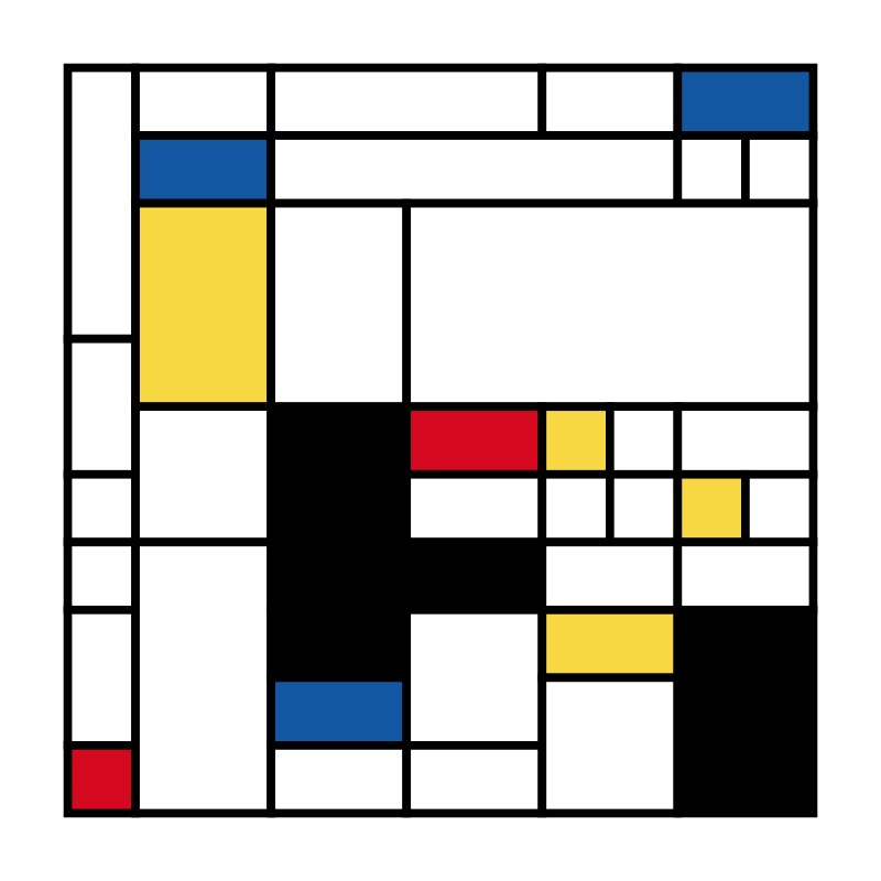 Mondrian squares #10 static token preview
