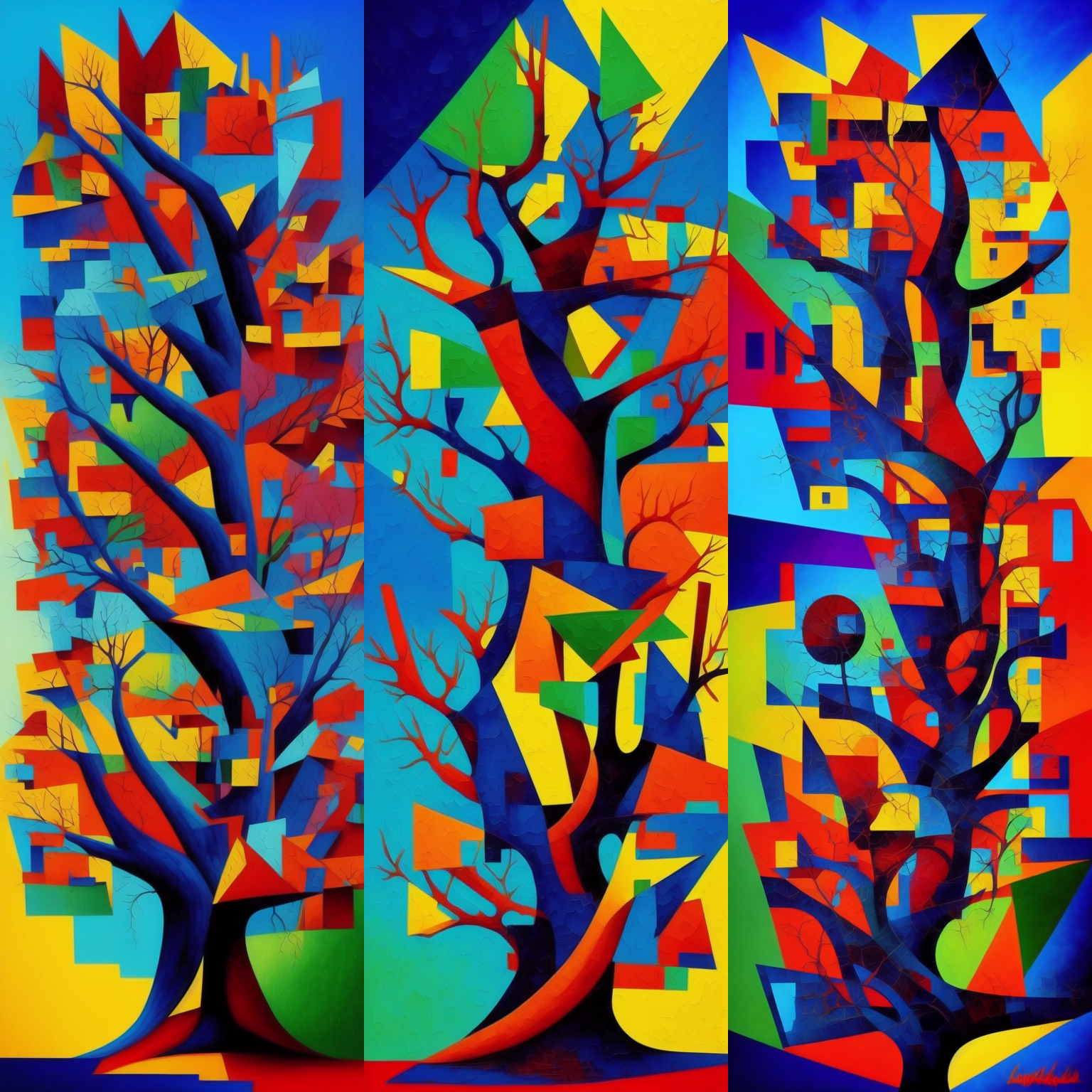 Cubism Trees #3 static token preview