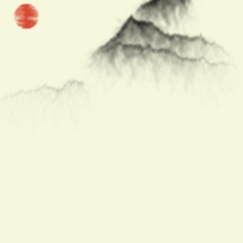 Sumi-E Mountains & Bamboo #23 static token preview