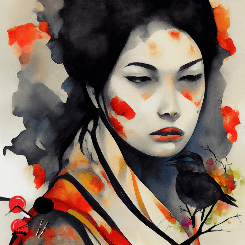 Geisha And Bird #11 static token preview