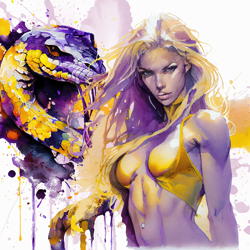 Artemis and Snake #6 static token preview