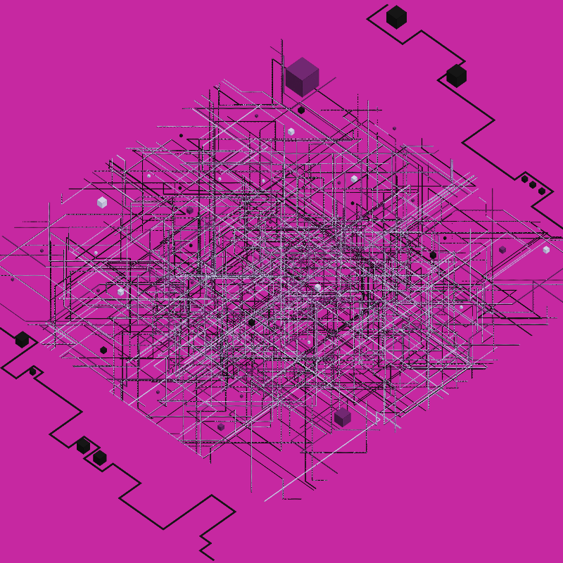 Luminous Streaks and cubes #23 static token preview