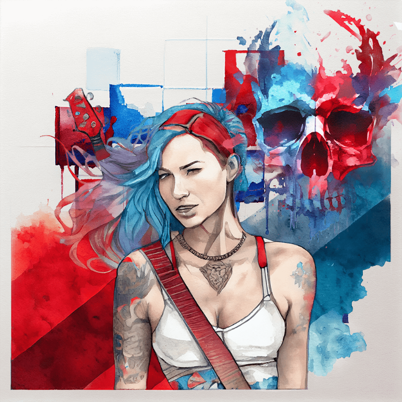 Hard Rock Girl 1 #6 static token preview