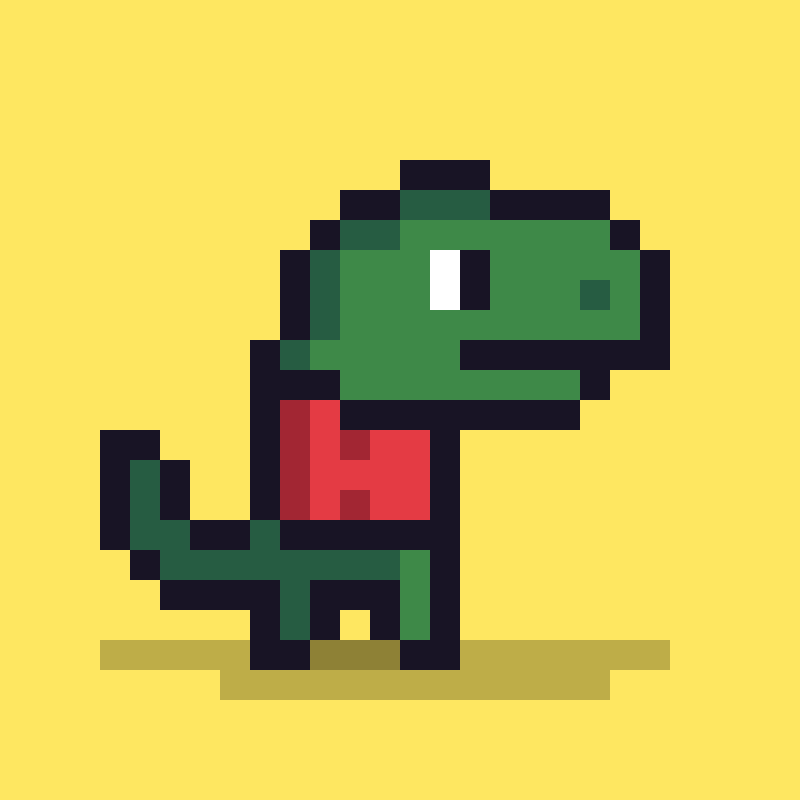 Pixel Dinos #24 static token preview