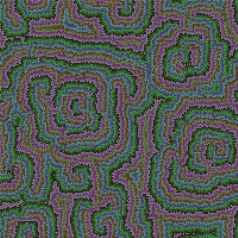 Reaction Diffusion Cellular Automata #35 static token preview