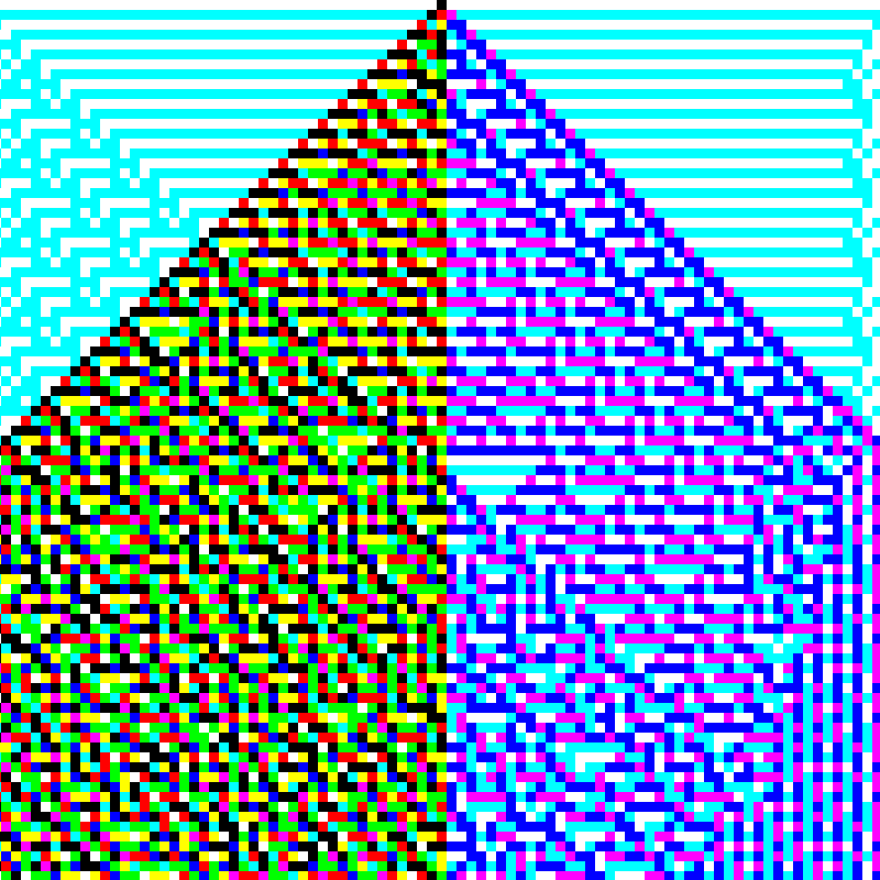 RGB Elementary Cellular Automaton #435 static token preview