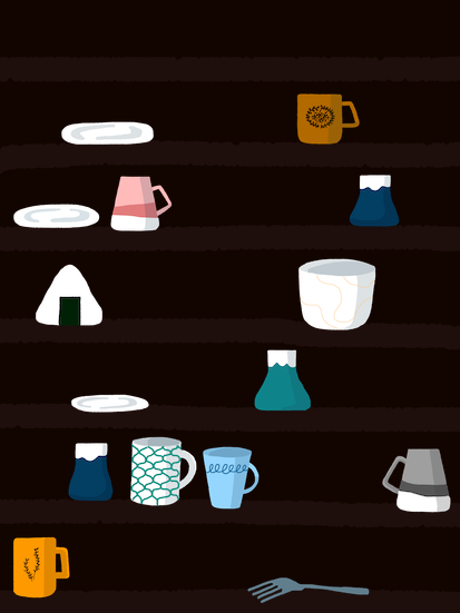 Cups on Shelf #3 static token preview