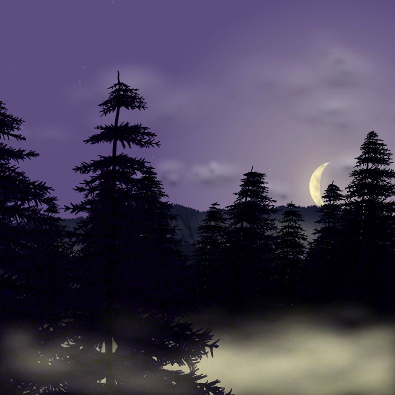 Moonlit Mountains #23 static token preview