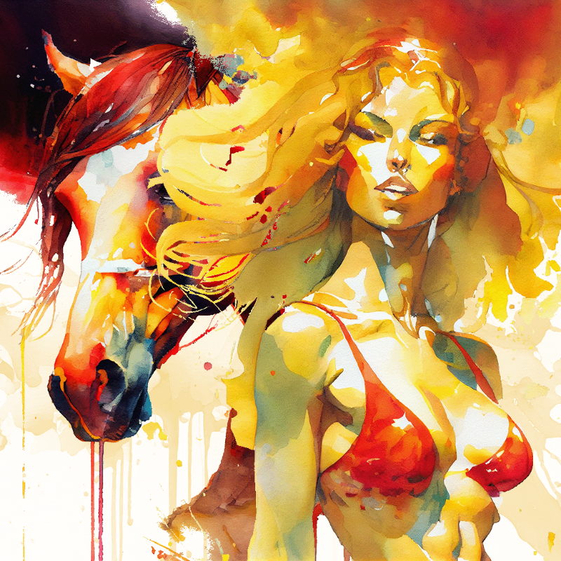 Artemis and Horse #5 static token preview