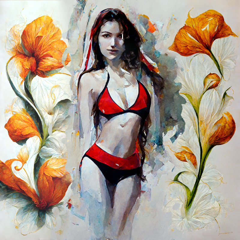 Girl and Flower #7 static token preview