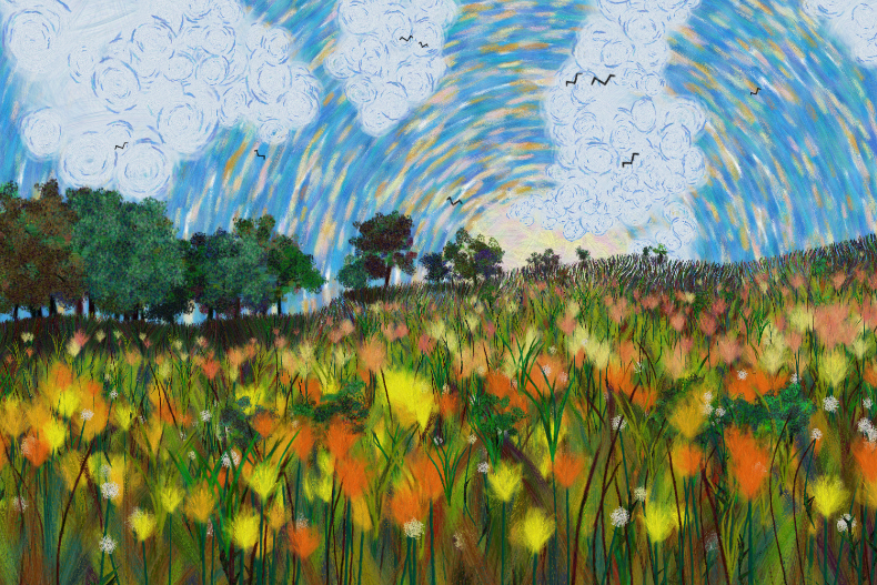 Flowers and Sky #15 static token preview