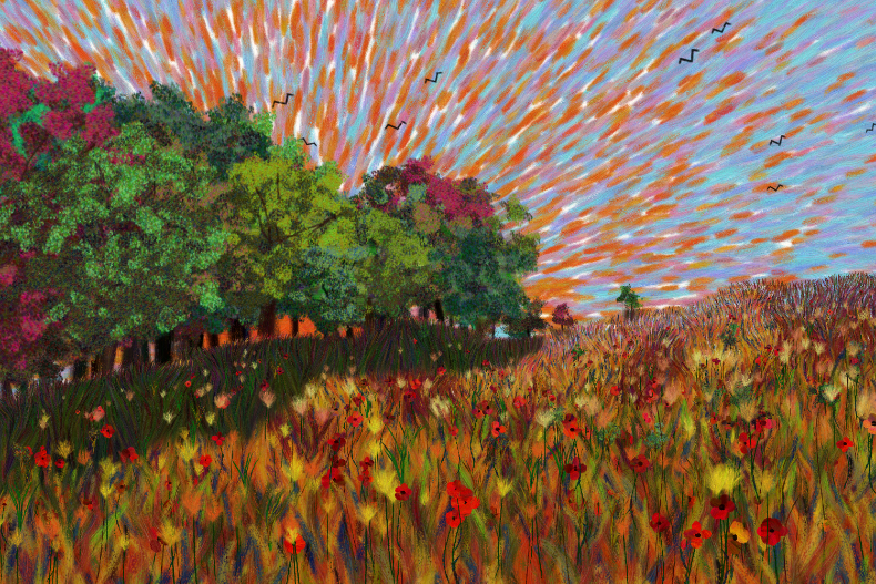 Flowers and Sky #8 static token preview