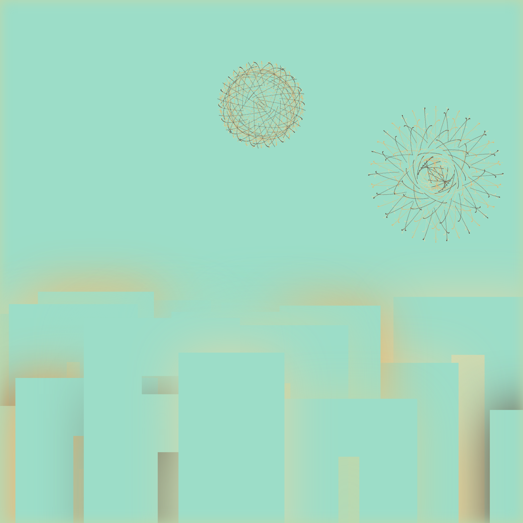 Fireworks over a City Skyline #3 static token preview