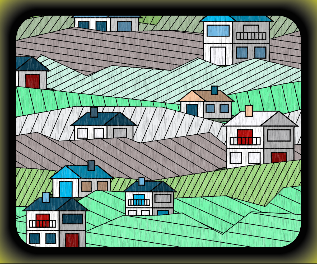 Rainy village #22 static token preview