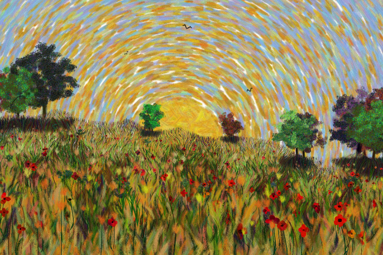 Flowers and Sky #1 static token preview