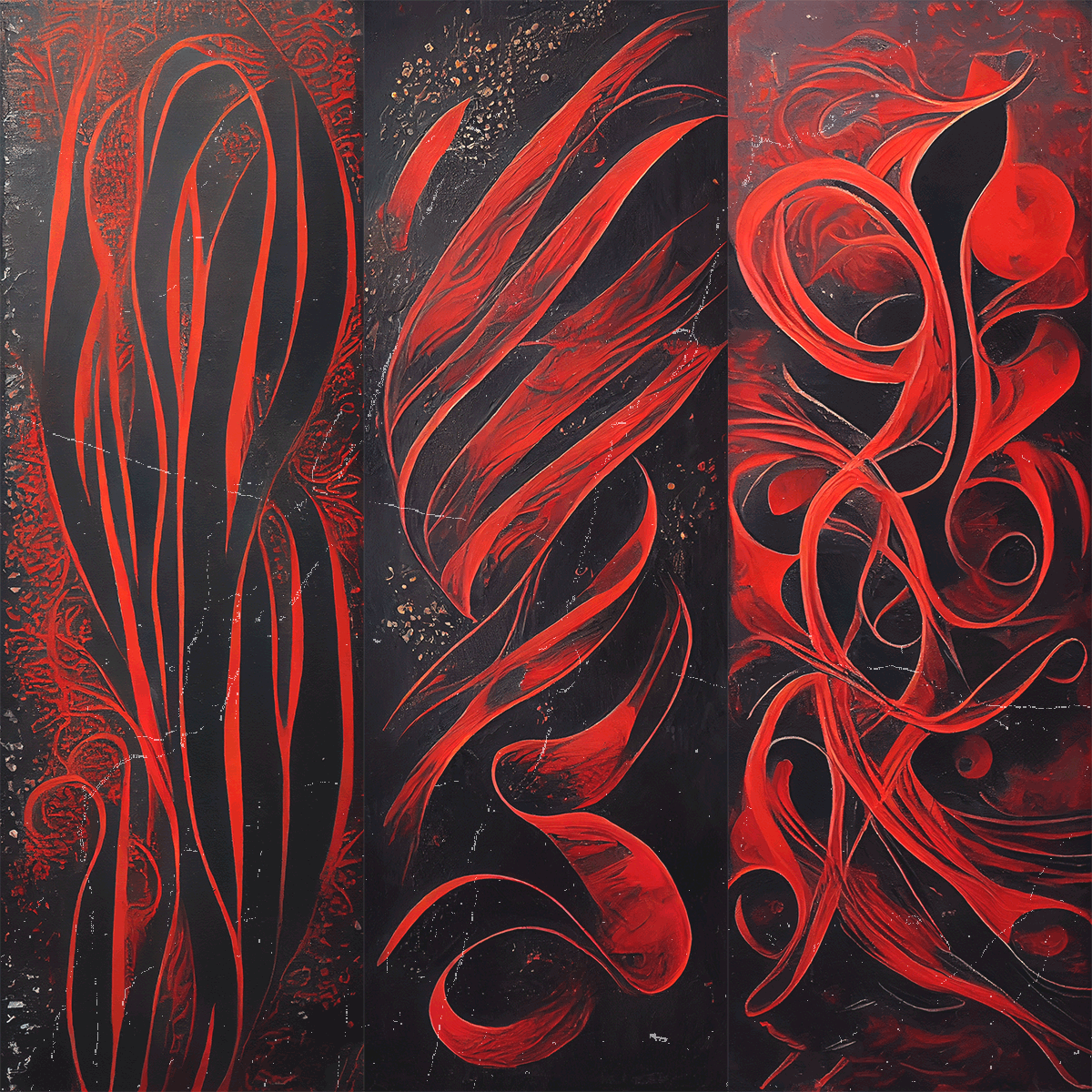 AI Red Calligraphy #6 static token preview