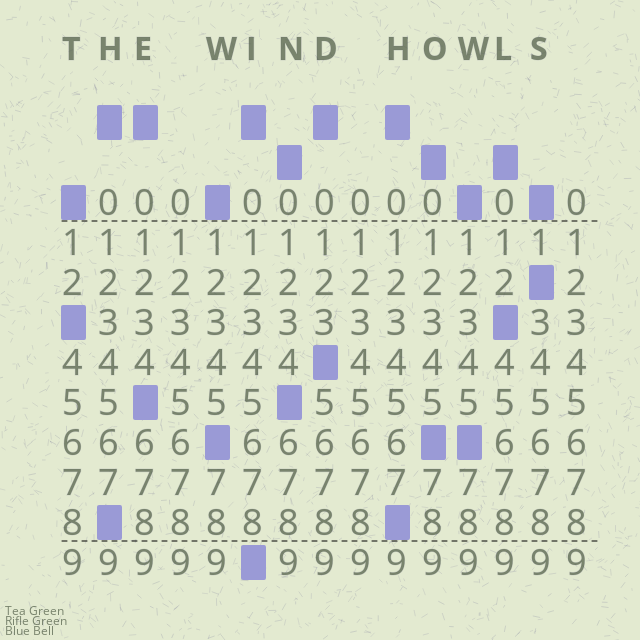 Punched Card Poetry #13 static token preview