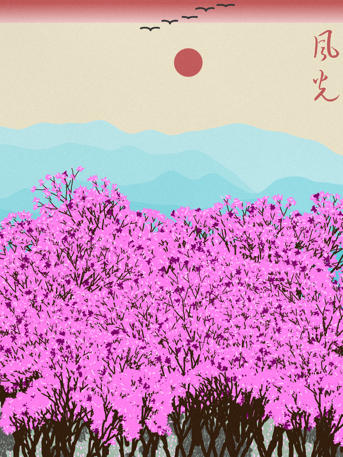 Spring in the mountain #21 static token preview
