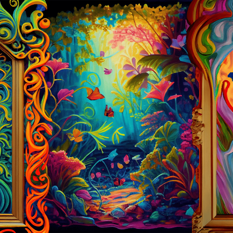 AI Psychedelic Garden #8 static token preview