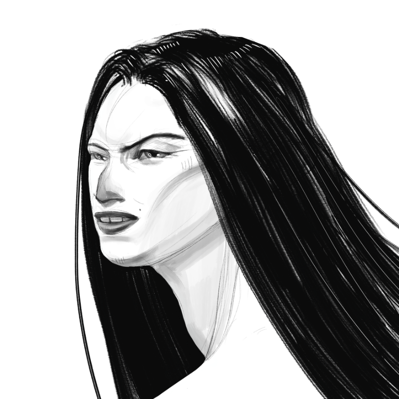Sketch Woman #7 static token preview