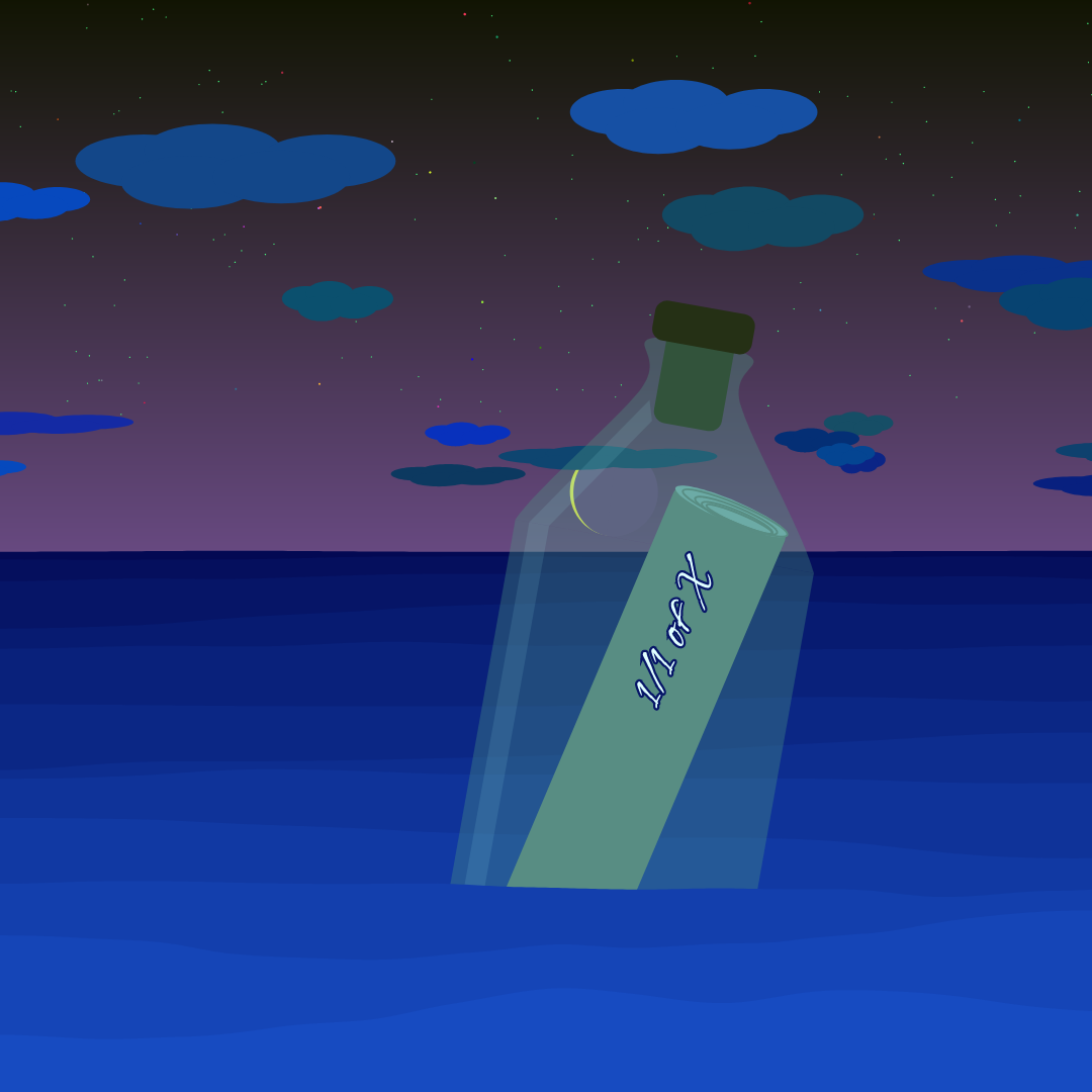 message in the bottle #12 static token preview