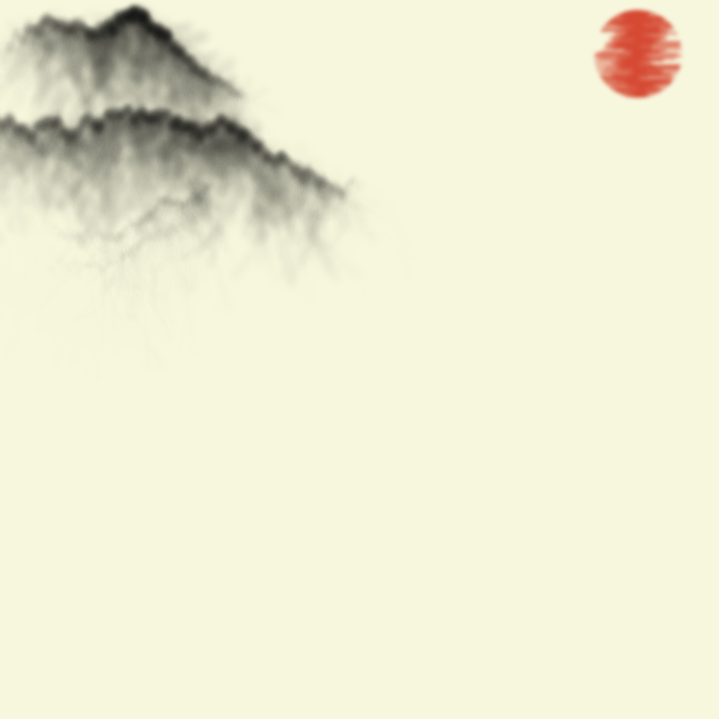 Sumi-E Mountains & Bamboo #2 static token preview