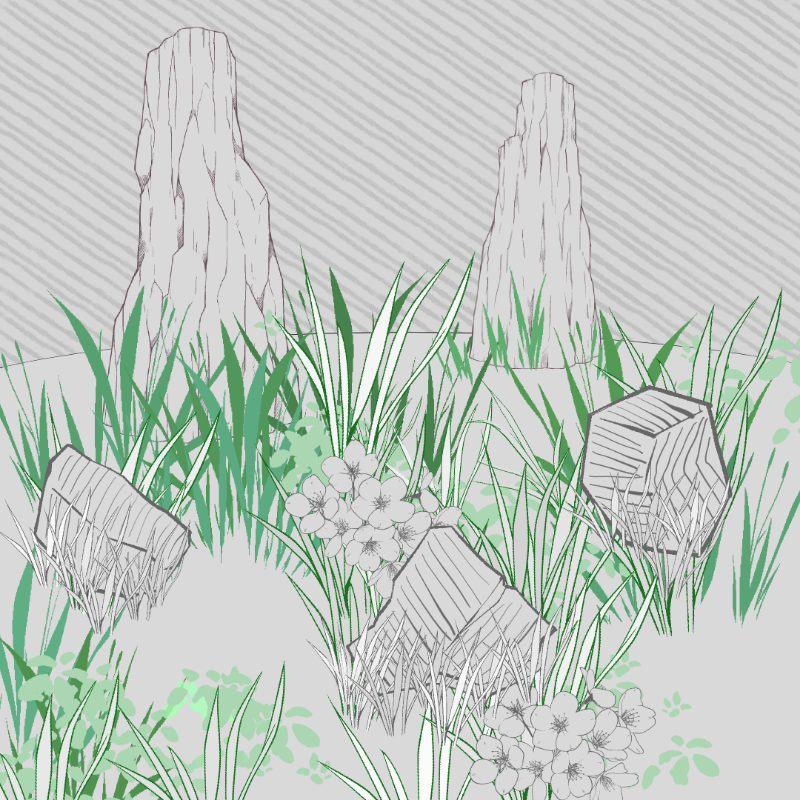 Wild Grass and Rubble #134 static token preview